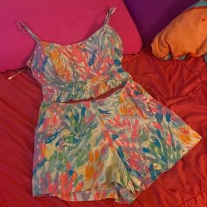Rainbow Lilly Pulitzer Shorts and Tank Set